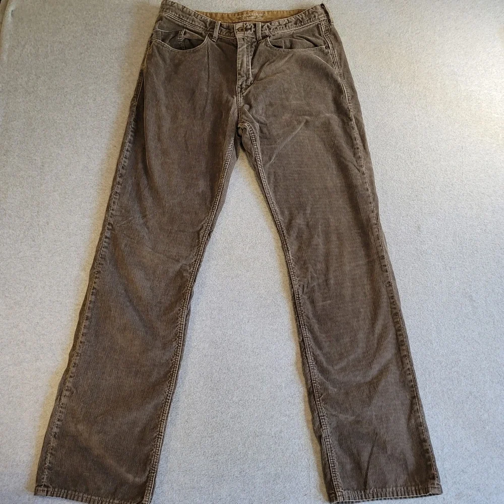 Banana Republic Mens Straight Fit Brown Pima Cotton Corduroy Pants 31x32